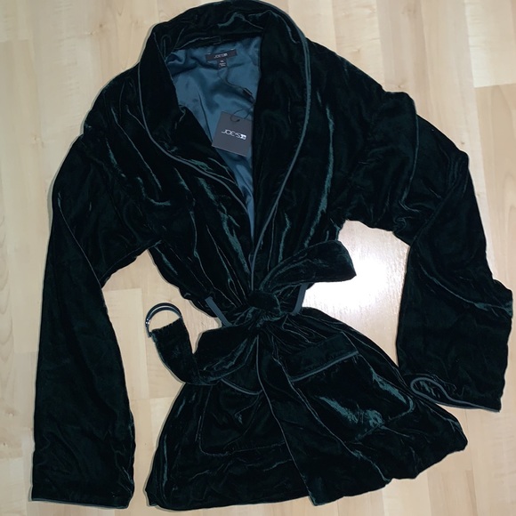 JOE’S JEANS Talon Velvet Belted Lounge Jacket - Picture 6 of 10